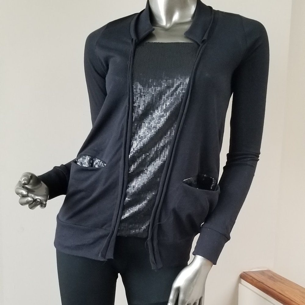 Black sequins top